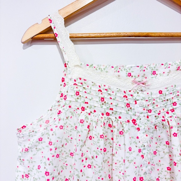 Vintage cream floral nightgown - Picture 2 of 5